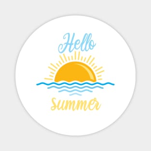 Hello Summer, Summer Tee, Beach, Summer Fancy, Women’s Summer , Hello Summer, Women’s Summer, Teacher Magnet